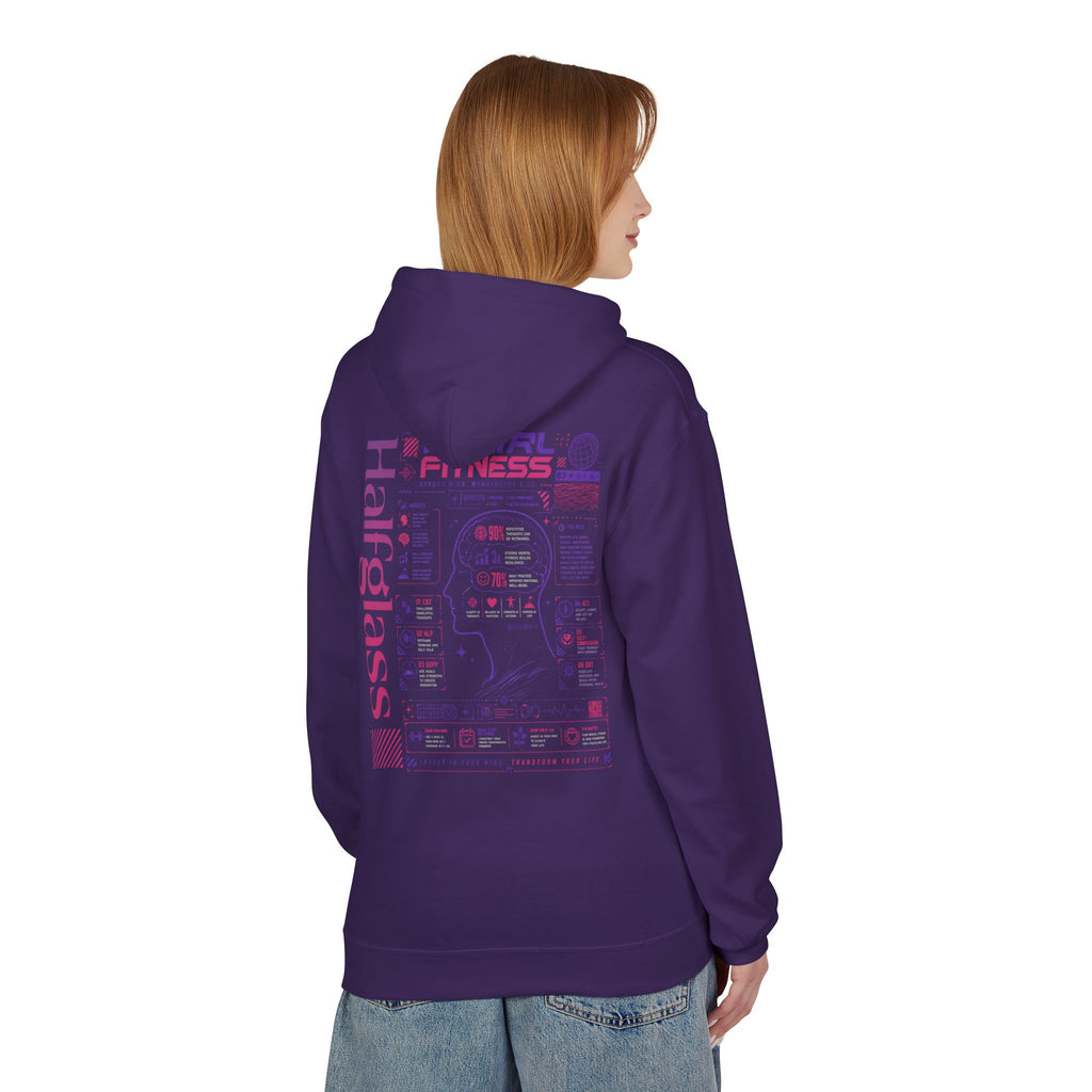 Halfglass Mental Fitness Hoodie — Infographic Wellness Pullover